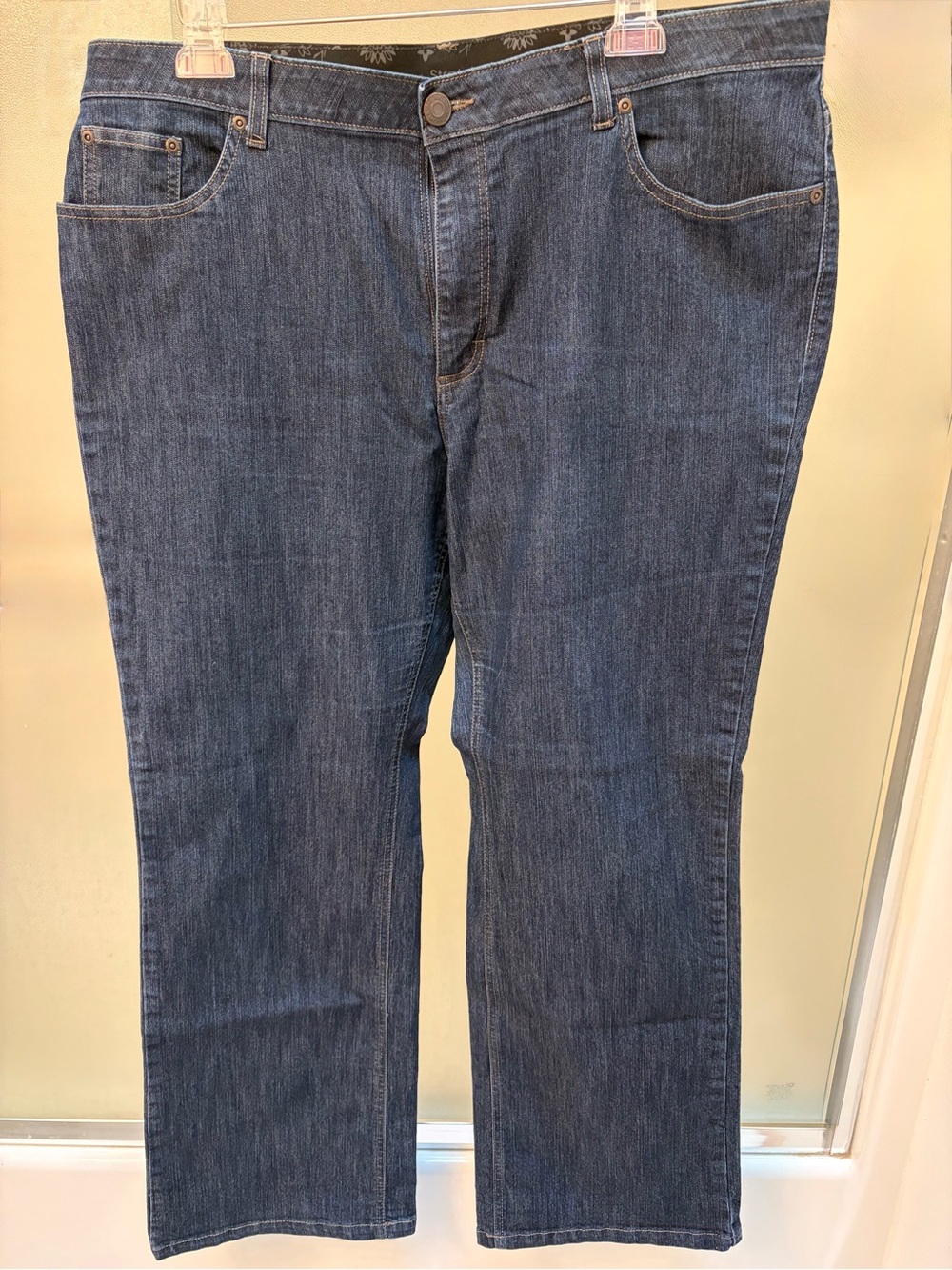 Merona Women's MINT Condition No Gap Waist 20W Boot Cut Jeans - Dark Blue Wash